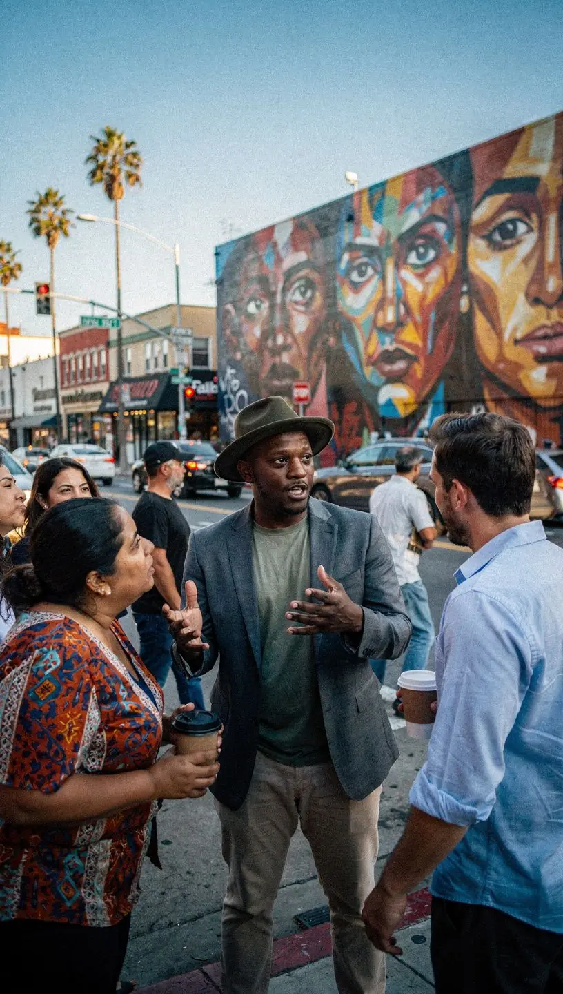 Portrait of a local expert providing actionable advice during a community event.